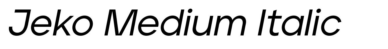 Jeko Medium Italic